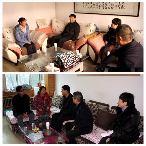 建設(shè)集團聯(lián)合黨委副書記、紀(jì)委書記、工會主席侯本英為銅煤公司困難職工送來冬日溫暖