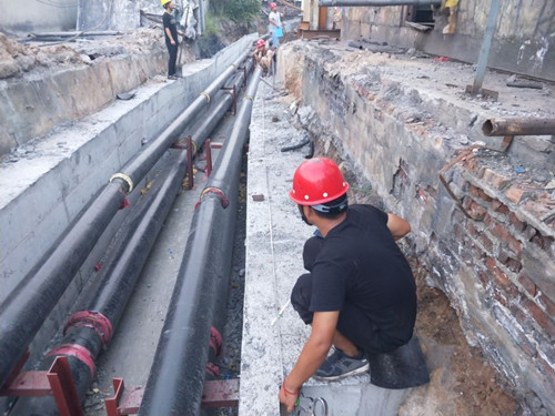 陜煤建設(shè)天工公司安裝一部高溫下的堅守