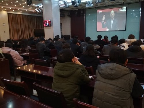 （圖片新聞）陜煤建設(shè)集團(tuán)各單位觀看慶祝改革開放40周年大會剪影