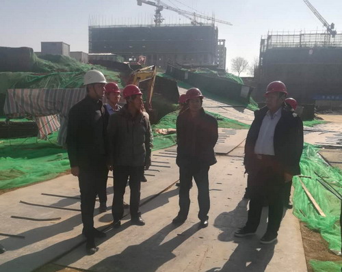 贠公法帶領(lǐng)安全環(huán)保第二督導組深入藍山水岸工地項目檢查指導工作