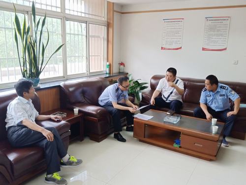 西安市公安局未央分局蒞臨陜煤建設物資公司檢查指導工作