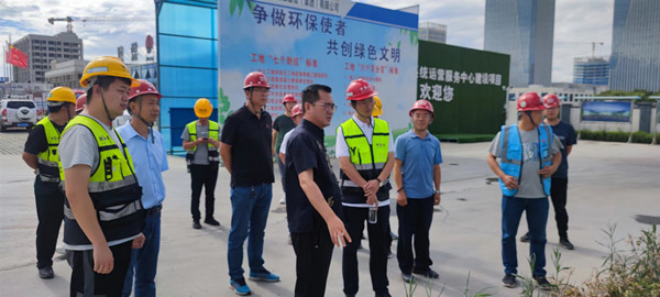 陜西建工五建集團監(jiān)理單位來到陜煤建設(shè)渭南分公司北斗星基項目參觀交流