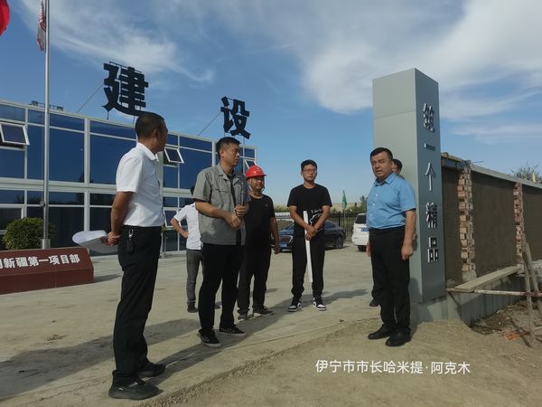 伊寧市委副書(shū)記、政府黨組書(shū)記、市長(zhǎng)哈米提?阿克木蒞臨陜煤建設(shè)天工公司承建的煤炭?jī)?chǔ)運(yùn)中心基地建設(shè)項(xiàng)目檢查指導(dǎo)工作