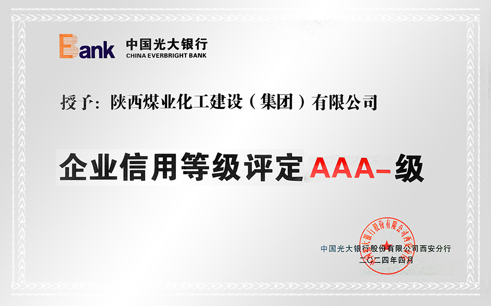 企業(yè)信用等級AAA-、AA+級