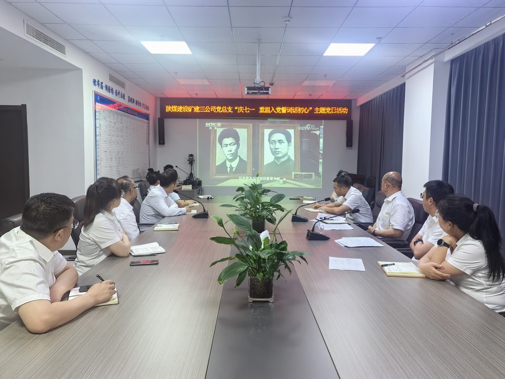陜煤建設(shè)礦建三公司黨總支開(kāi)展“慶七一 重溫入黨誓詞話初心”主題黨日活動(dòng)